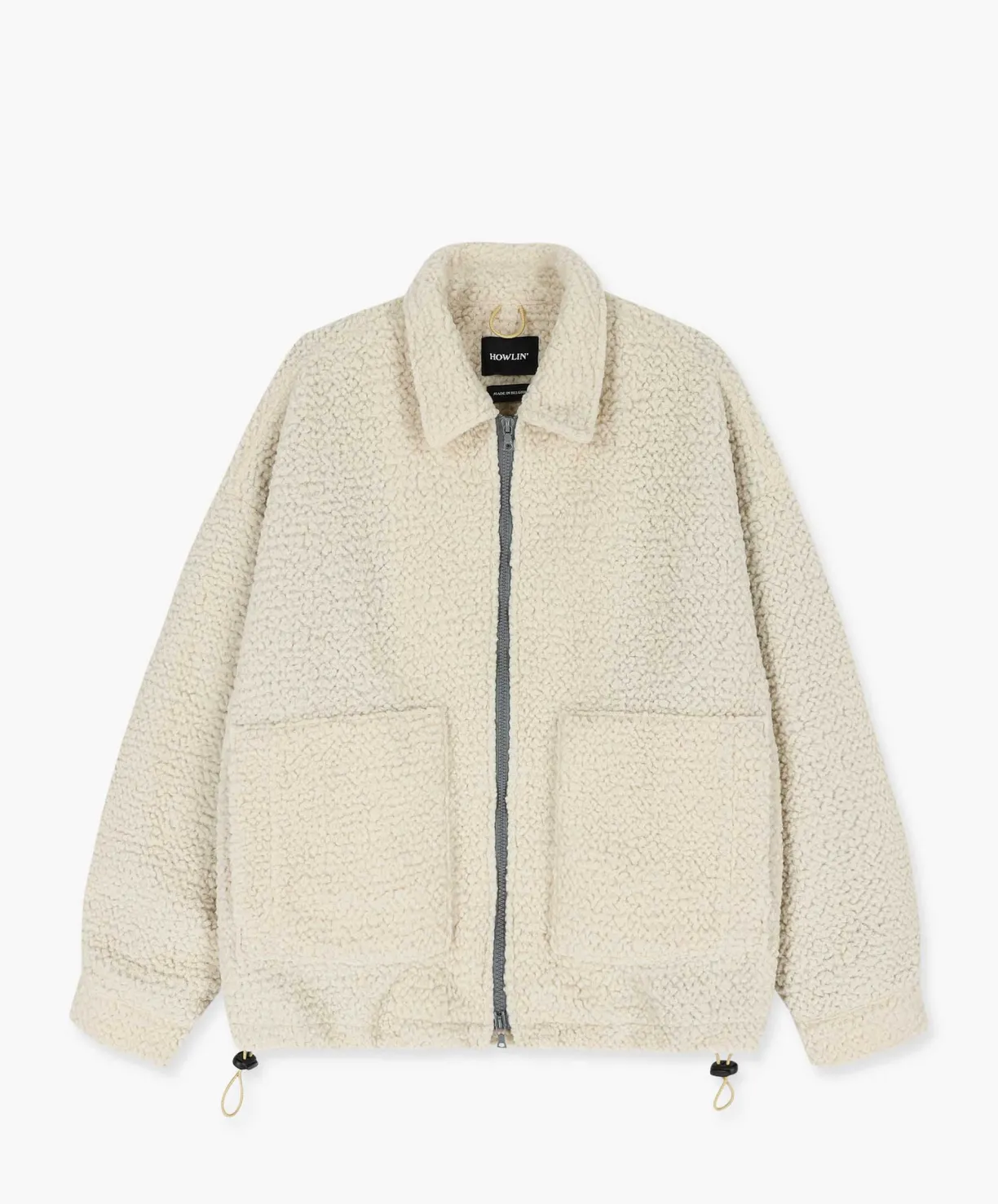 Howlin Boxy Swing Jacket For Women - Recycled Shearling Ecru (Women)^Women Made In Belgium | Made In Belgium