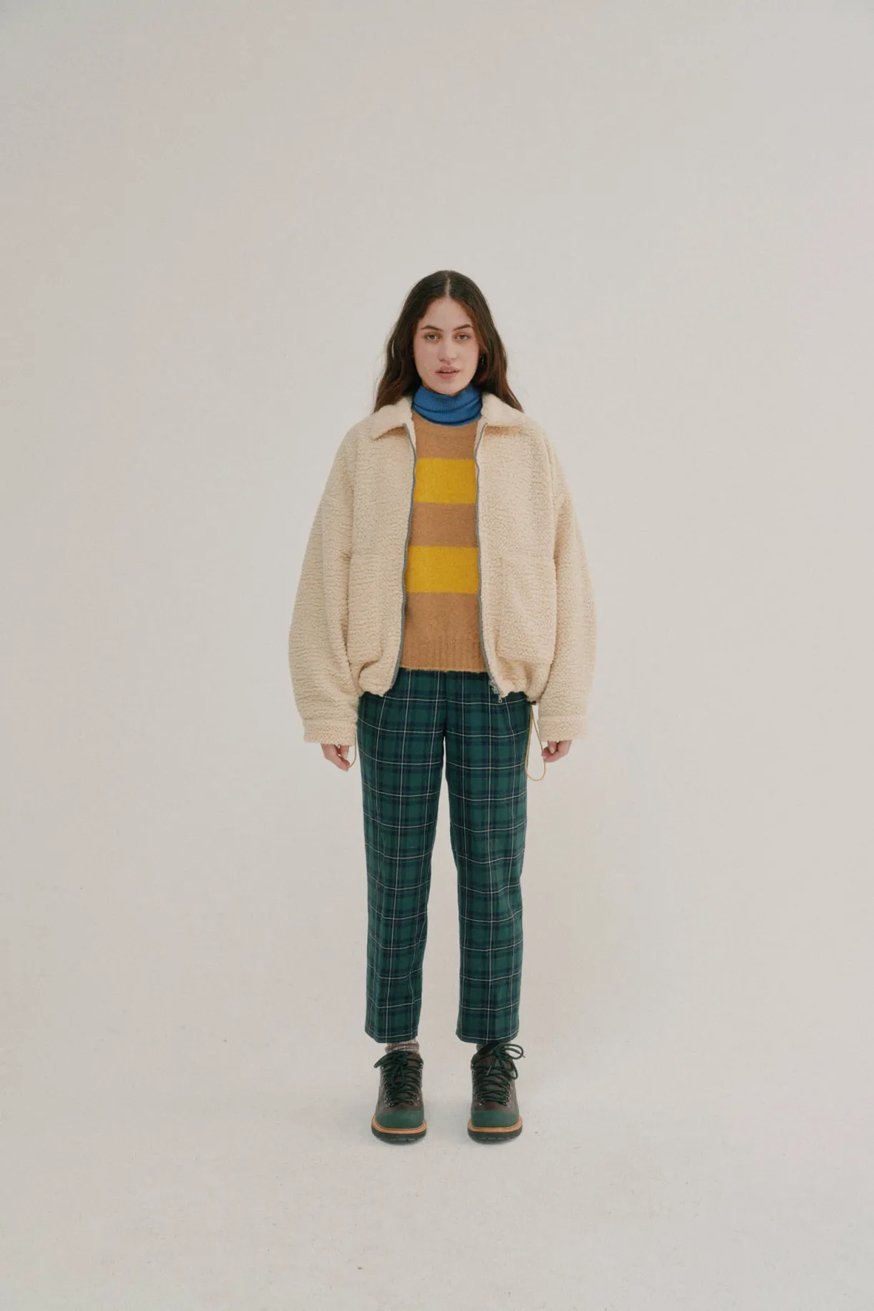 Howlin Boxy Swing Jacket For Women - Recycled Shearling Ecru (Women)^Women Made In Belgium | Made In Belgium