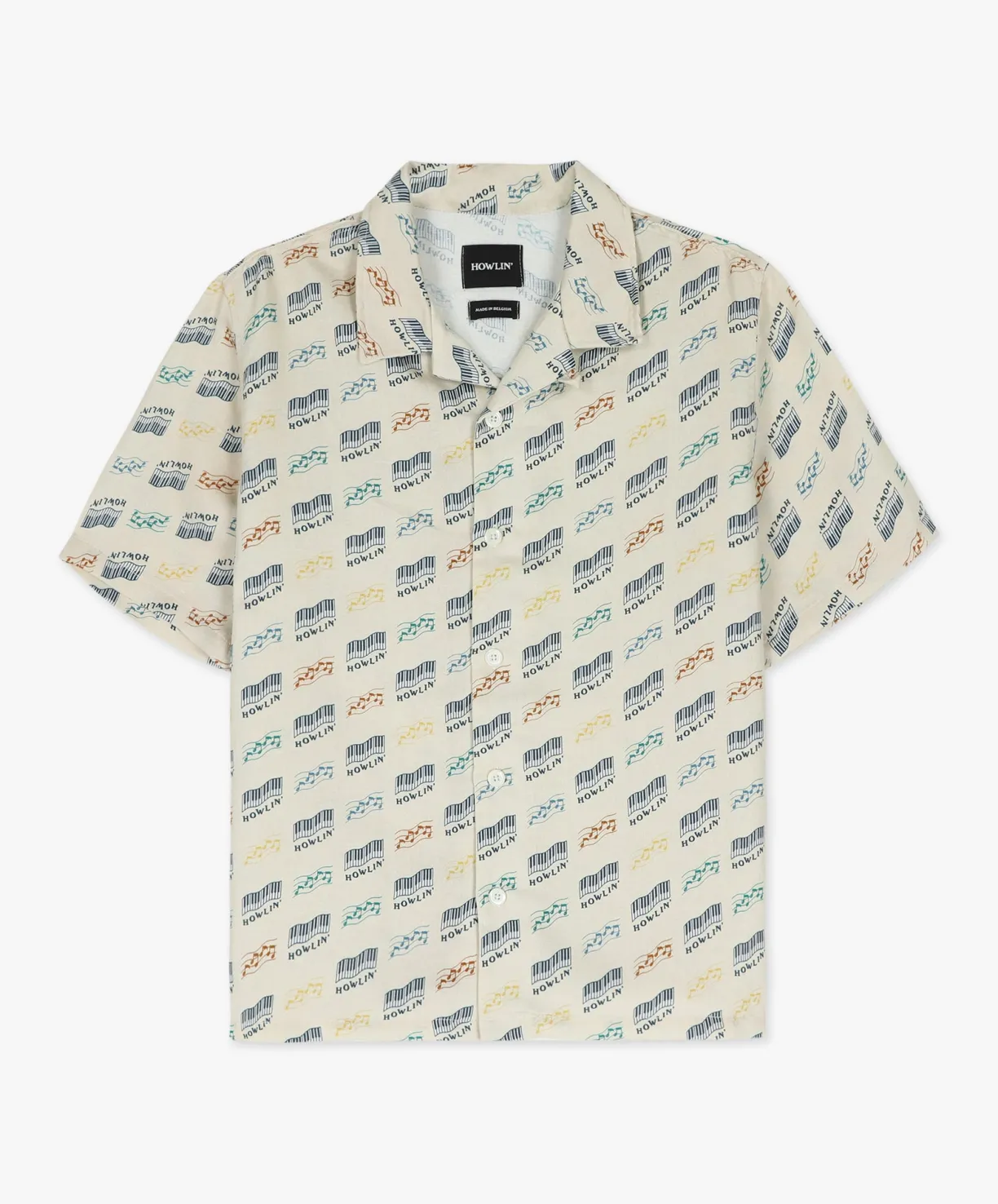 Howlin Cocktail D’Amore - Sand ' Piano Hemp Print^ Shirts | Made In Belgium