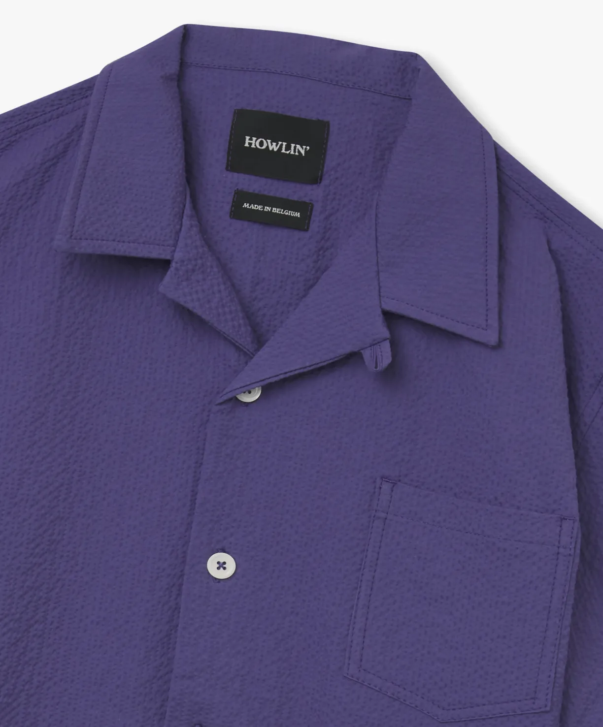 Howlin Cocktail Shirt - Purple Seersucker^ Shirts | Made In Belgium