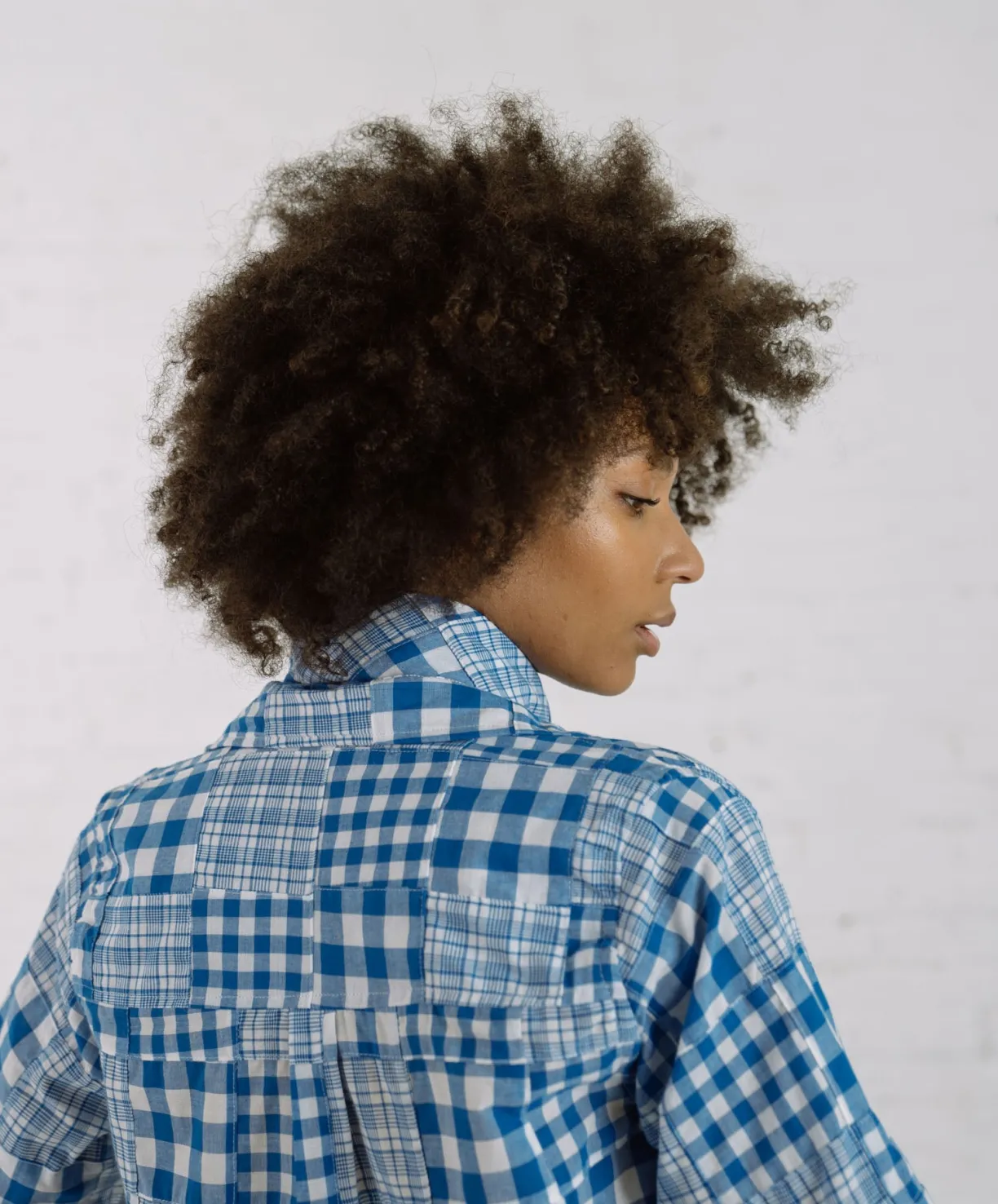 Howlin Cocktails For The Girls Please Shirt - Blue Madras Patchwork (Women)^Women Shirts | Made In Belgium