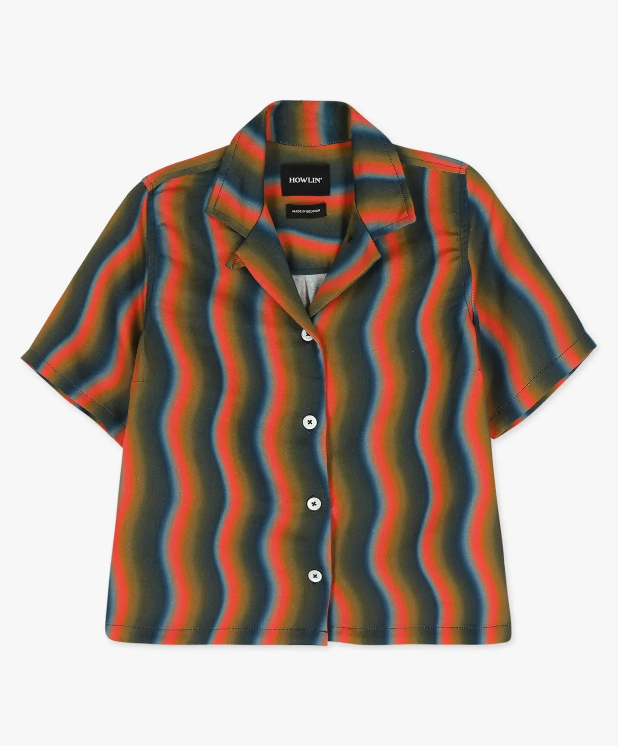 Howlin Cocktails For The Girls Please Shirt - Cognac Wave Hemp Print (Women)^Women Shirts | Made In Belgium