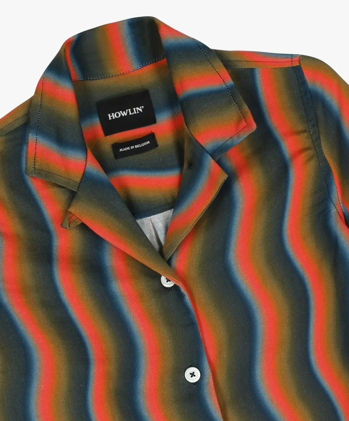 Howlin Cocktails For The Girls Please Shirt - Cognac Wave Hemp Print (Women)^Women Shirts | Made In Belgium