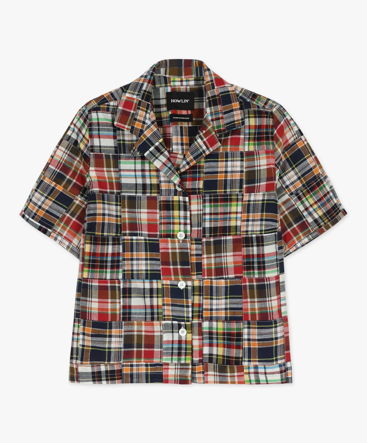 Howlin Cocktails For The Girls Please Shirt - Multi Madras Patchwork (Women)^Women Shirts | Made In Belgium