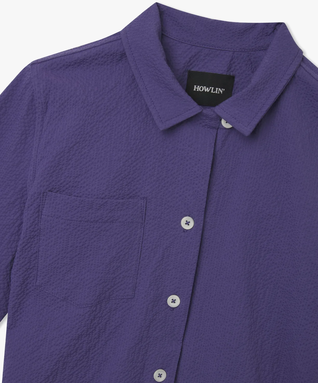 Howlin Cocktails For The Girls Please Shirt - Purple Seersucker (Women)^Women Shirts | Made In Belgium