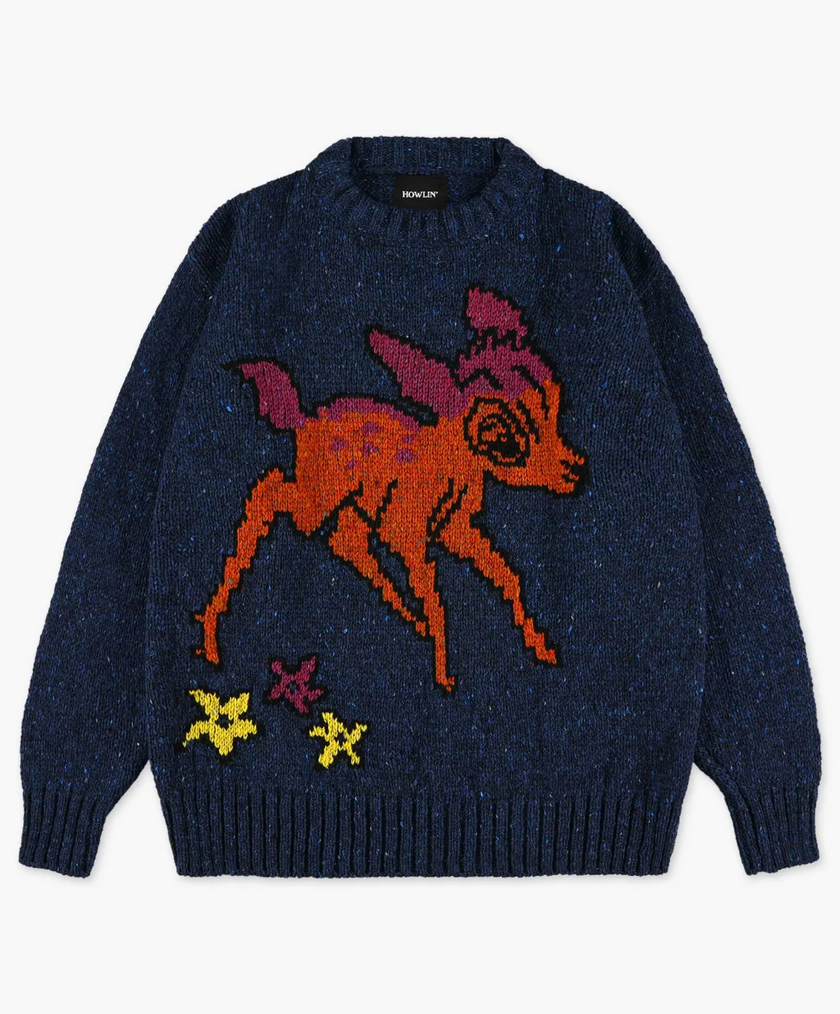 Howlin Cosmic Deer - Blue^ Knitwear