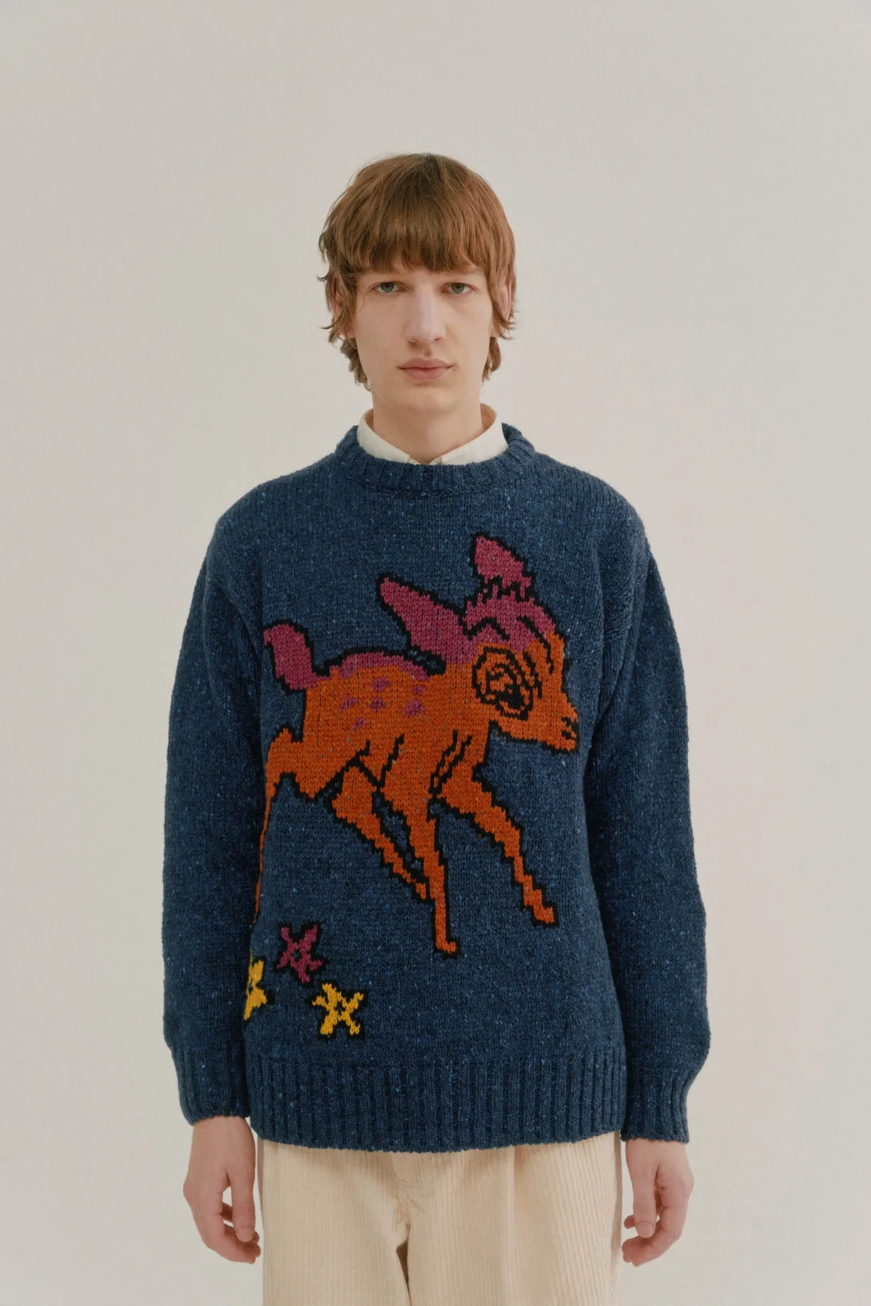 Howlin Cosmic Deer - Blue^ Knitwear