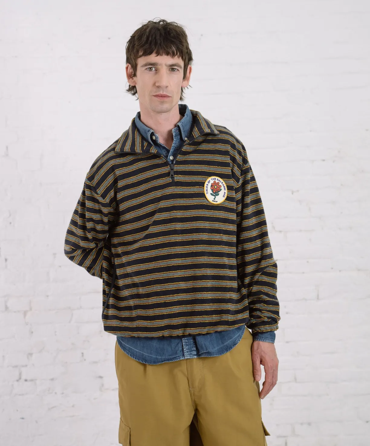 Howlin Homer Hossa Striped - Tales Of The Balearic Age - Magic Navy^ Made In Belgium | Sweaters