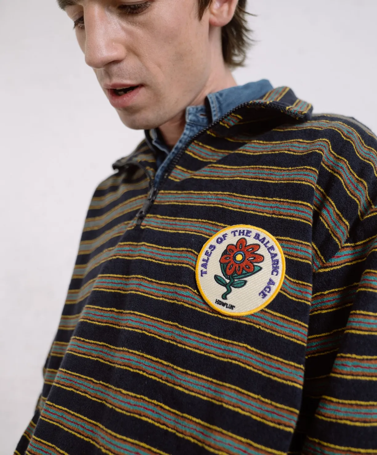 Howlin Homer Hossa Striped - Tales Of The Balearic Age - Magic Navy^ Made In Belgium | Sweaters