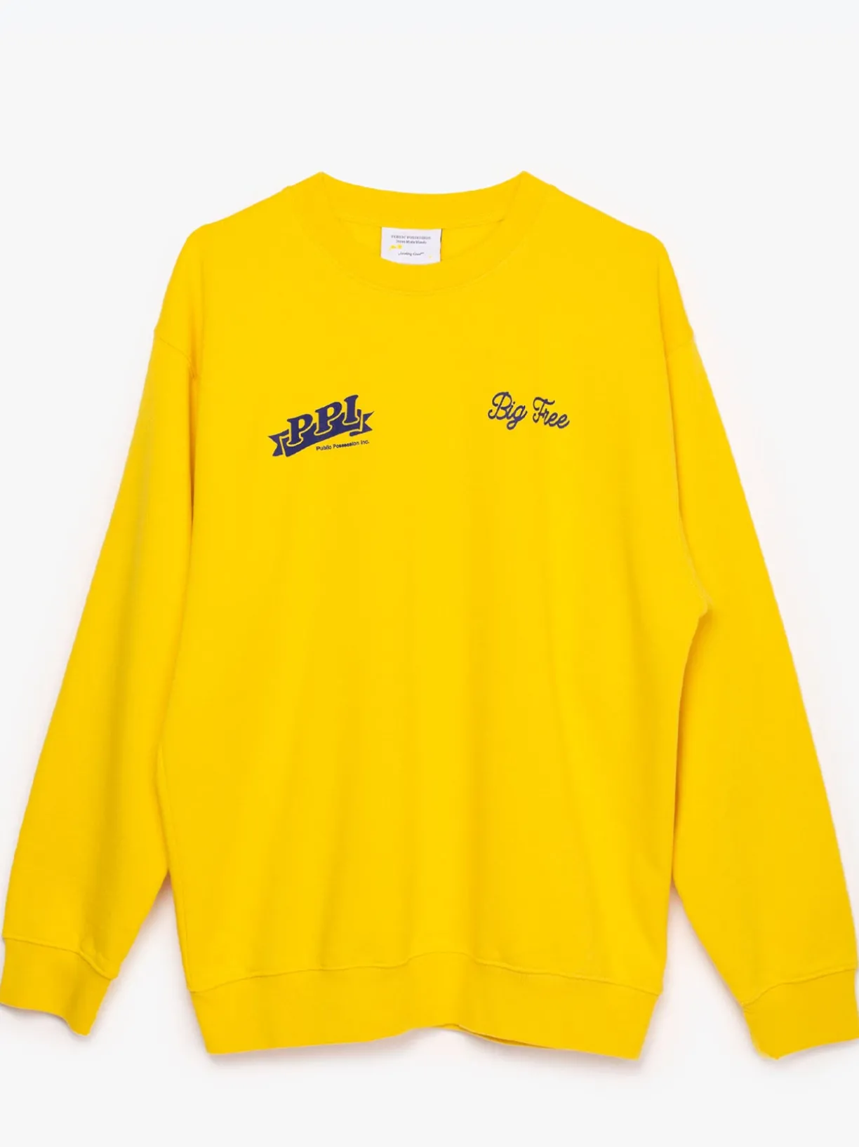 Public Possession Logo Crewneck - Yellow^ Sweaters