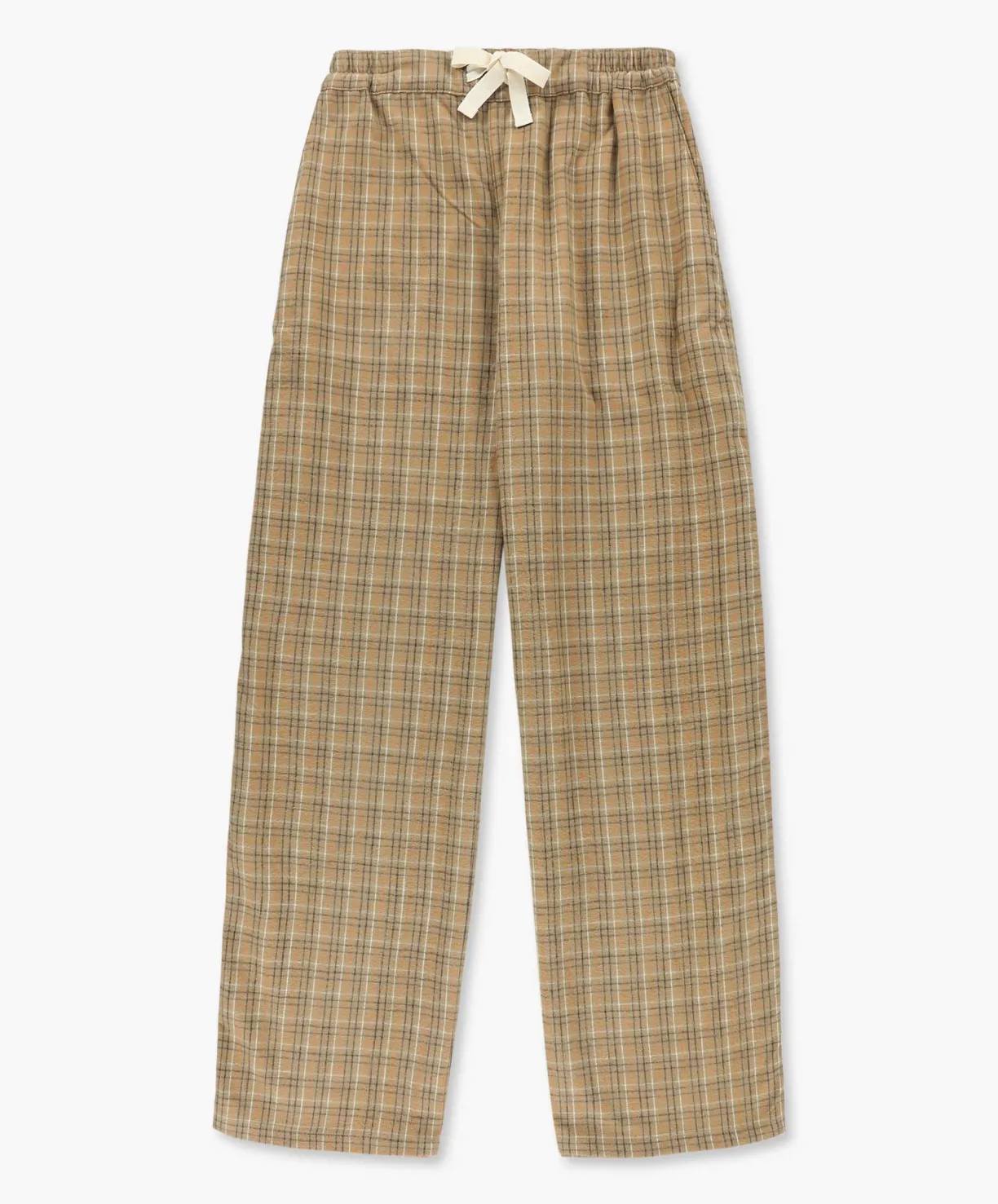 Howlin Love Pants - Brushed Japanese Cotton Check Camel (Women)^Women Made In Belgium | Made In Belgium