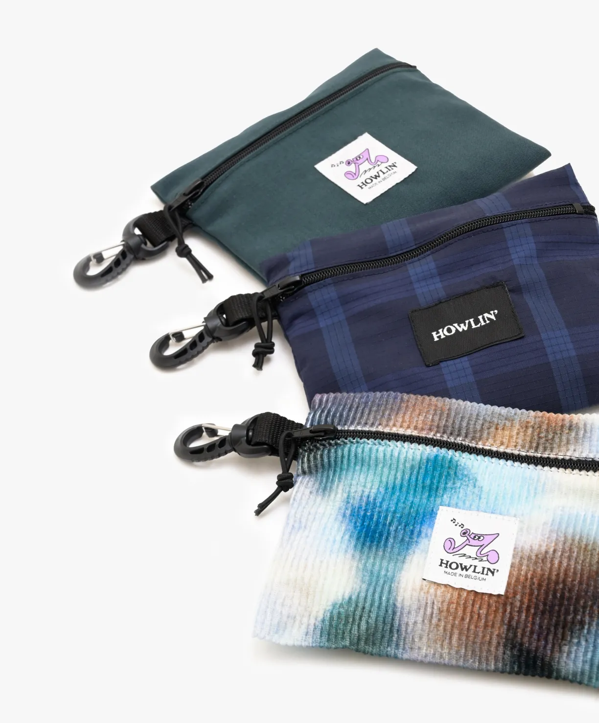 Howlin Magic Pouch Bag - Navy Check *Ltd.^Women Made In Belgium | Made In Belgium