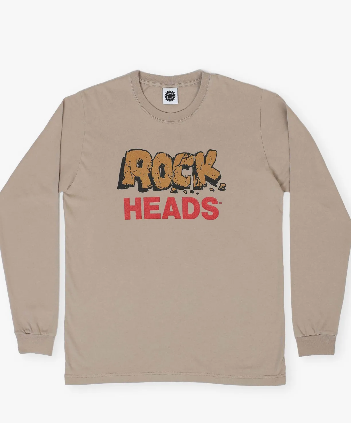 Good Morning Tapes Rock Heads LS Tee - Sand^ T-Shirts