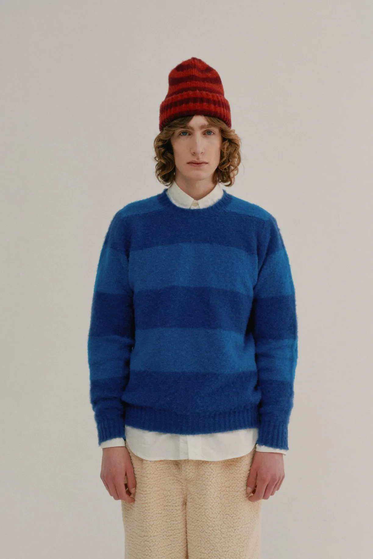 Howlin Shaggy Bear - Chunky Stripes - Sky Dream^ Shaggy Bear | Knitwear