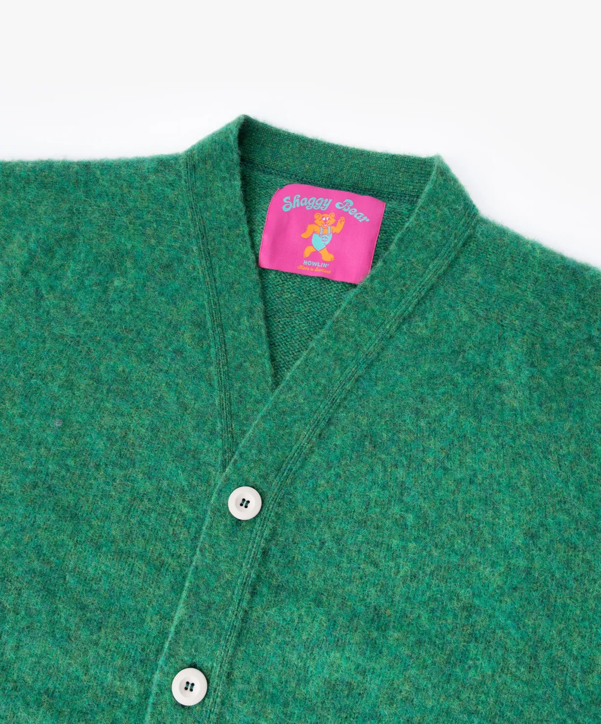 Howlin Shaggy Bear Cardigan - Greendream^ Shaggy Bear | Knitwear