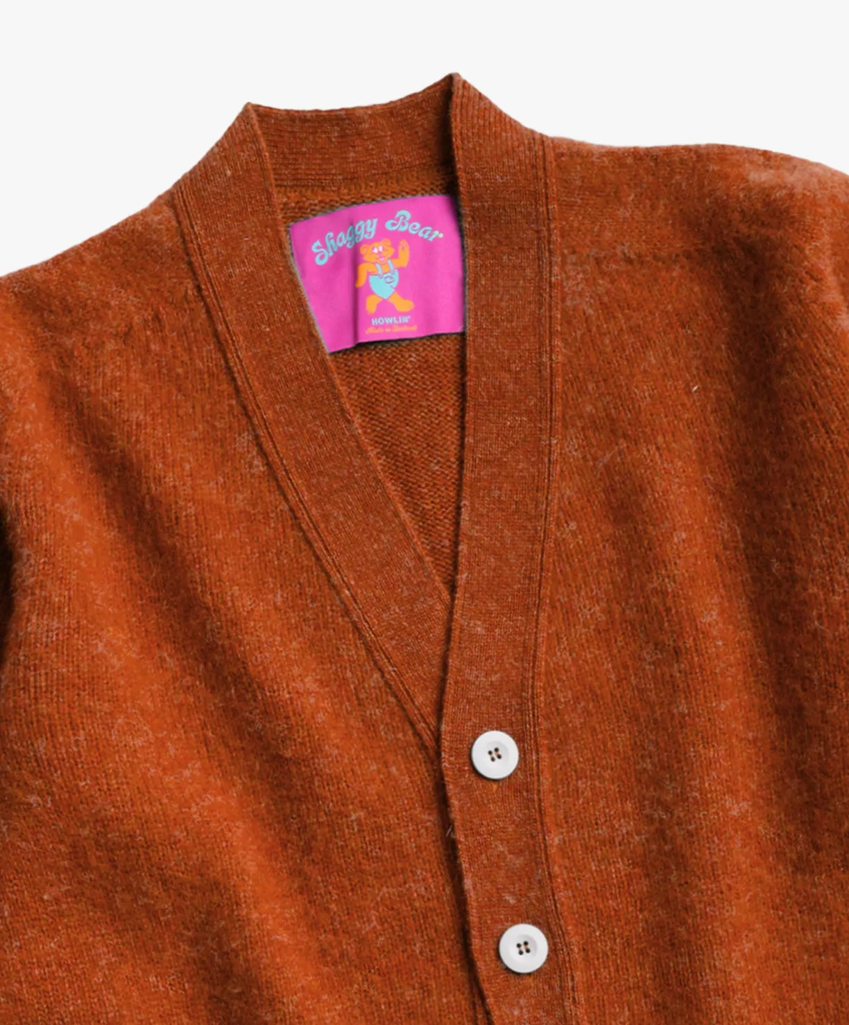 Howlin Shaggy Bear Cardigan - Orange Dreams^ Shaggy Bear | Knitwear