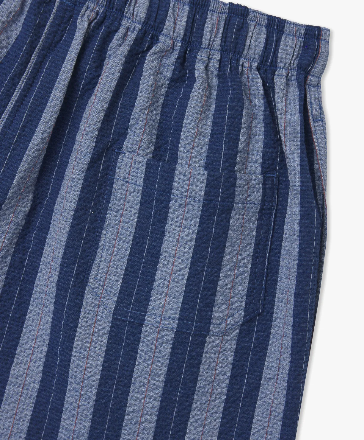 Howlin Smiling Shorts - Blue Stripes Seersucker^ Shorts | Made In Belgium