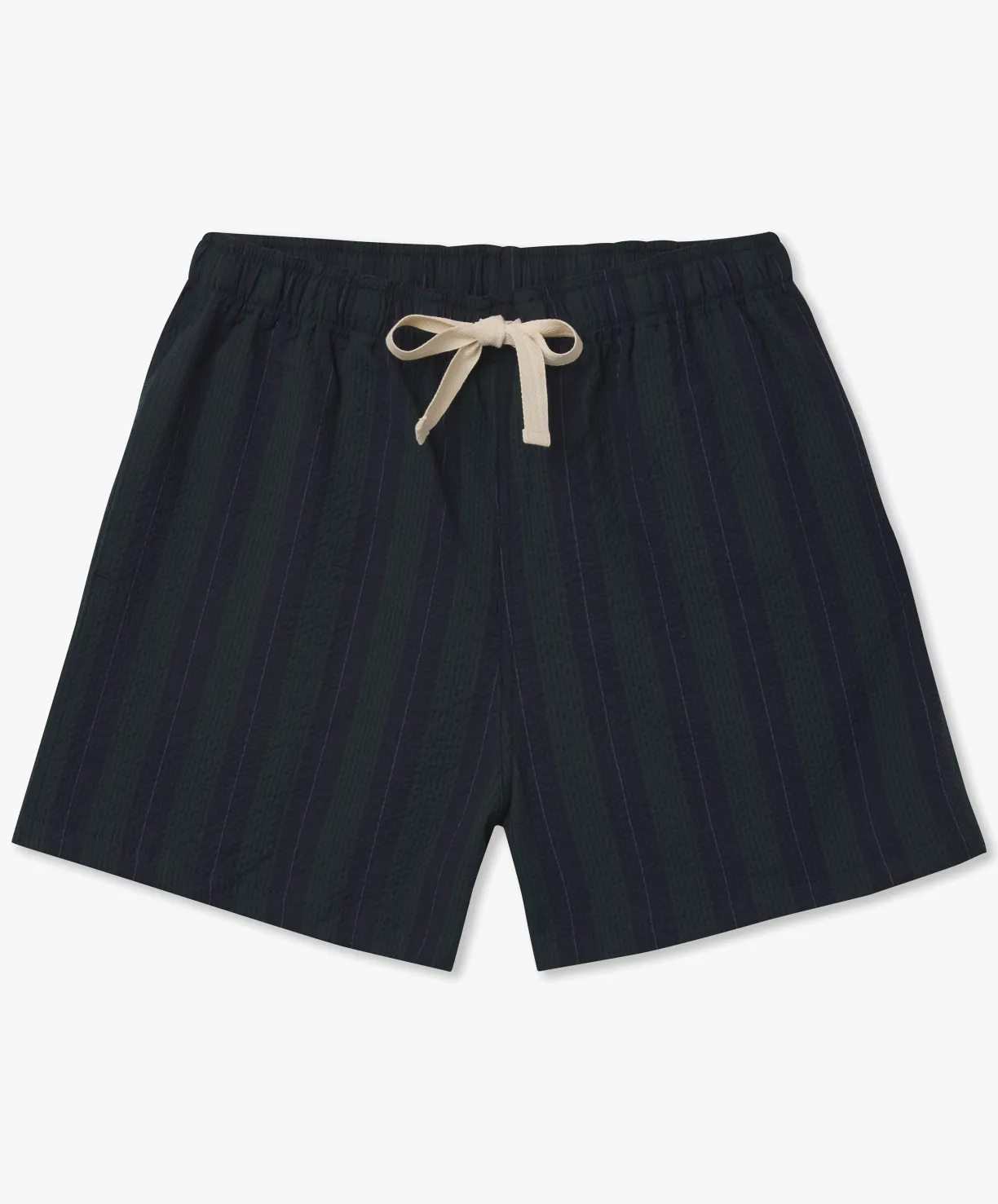 Howlin Smiling Shorts - Navy Stripes Seersucker^ Shorts | Made In Belgium