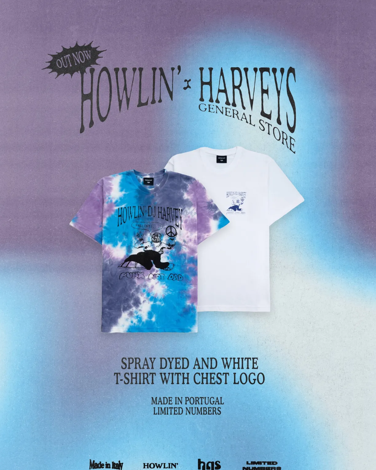 Howlin Spray Dyed T-shirt With Logo - Midnight Mix *Ltd^Women T-Shirts | T-Shirts